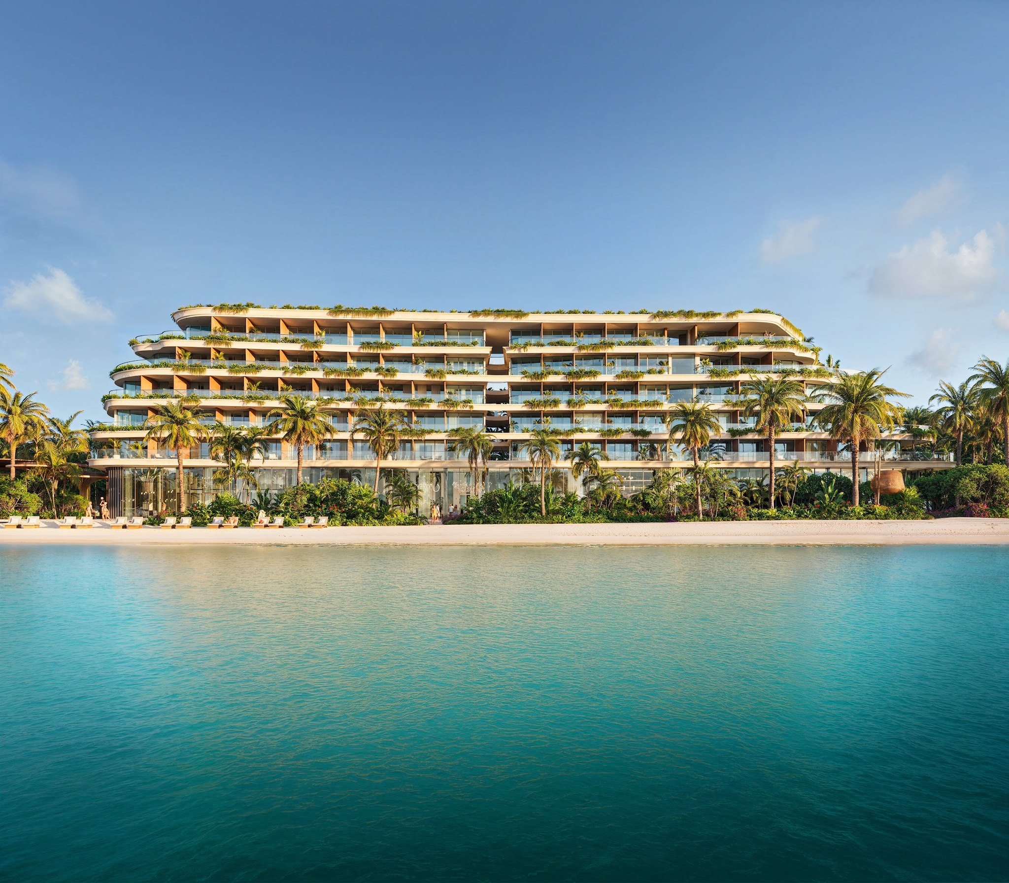 Фасад корпуса резиденций со стороны океана