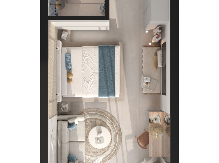 Планировка квартиры Superior 46 м²