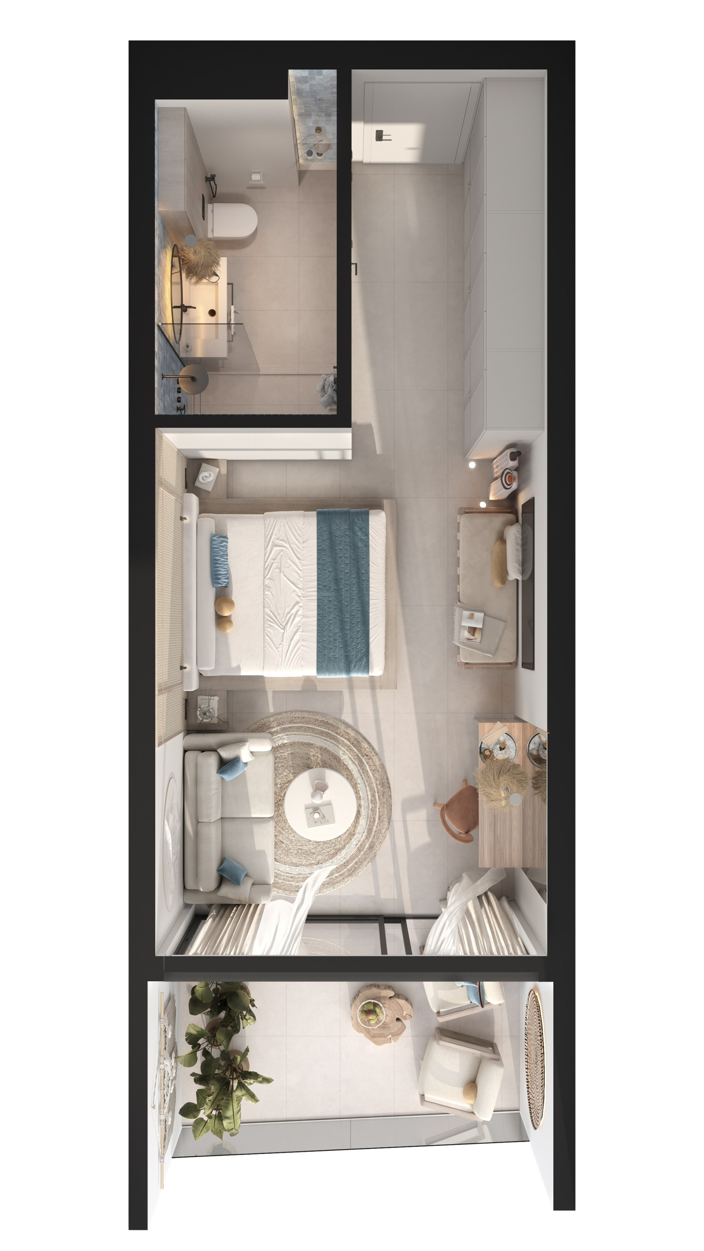Планировка квартиры Superior 46 м²
